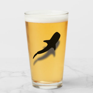 Silhouette Whale Shark mit Shadow Beach Glas