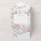 Silhouette Wildblume Bouquet mit QR-Code All In One Einladung (Außenbereich)