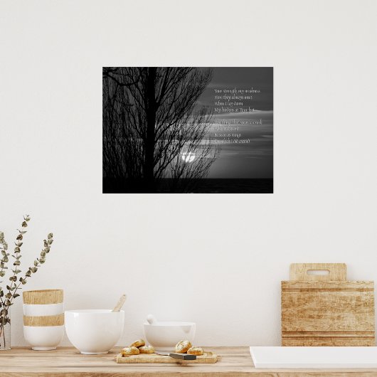 Silhouette Winter Tree Inspiration Poster (Küche)