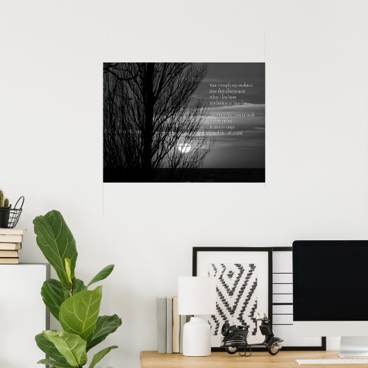 Silhouette Winter Tree Inspiration Poster (Heimbüro)