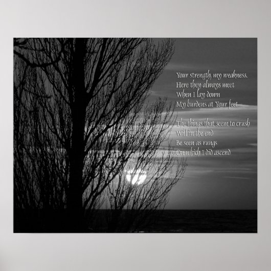 Silhouette Winter Tree Inspiration Poster (Vorne)