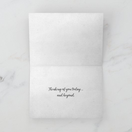 Silhouette Winterbaum mit Vögeln Karte (Innenseite)