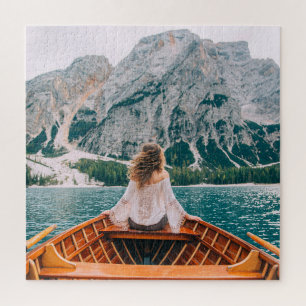 Silhouette Woman Alp Locarno Puzzle