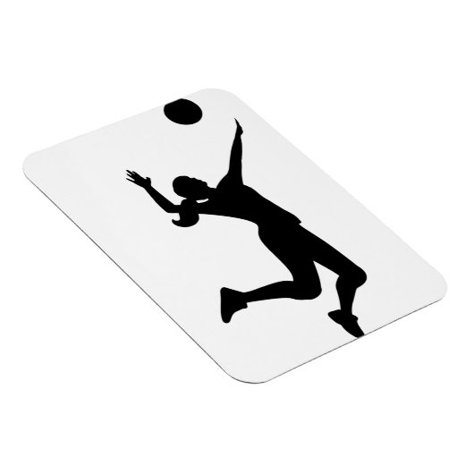 Silhouette Women's Volleyball Magnet (Rechte Seite)