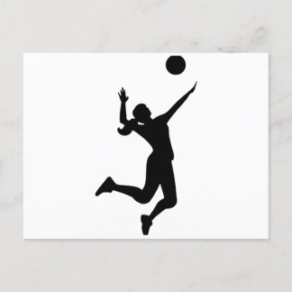 Silhouette Women's Volleyball Postkarte