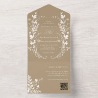Silhouette Wreath Wedding Tan