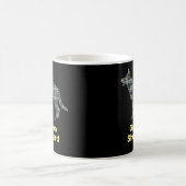 Silhouette Yellow&Black Grid Kaffeetasse (Mittel)