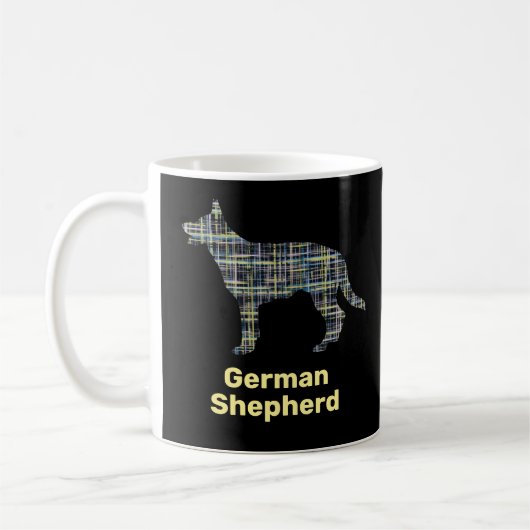 Silhouette Yellow&Black Grid Kaffeetasse (Links)