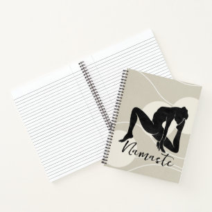 Silhouette Yoga Meditation Journal namaste zen Notizblock