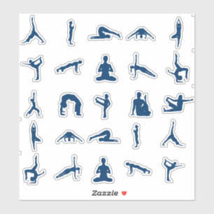 Silhouette Yoga Posen Thunder_Cove Aufkleber