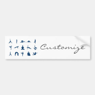 Silhouette Yoga Posen Thunder_Cove Autoaufkleber