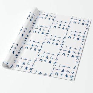 Silhouette Yoga Posen Thunder_Cove Geschenkpapier