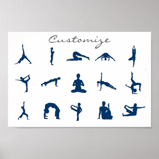Silhouette Yoga Posen Thunder_Cove Poster (Vorne)