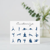 Silhouette Yoga Posen Thunder_Cove Postkarte (Stehend Vorderseite)