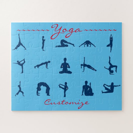 Silhouette Yoga Posen Thunder_Cove Puzzle (Horizontal)