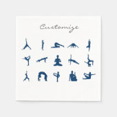 Silhouette Yoga Posen Thunder_Cove Serviette (Vorderseite)