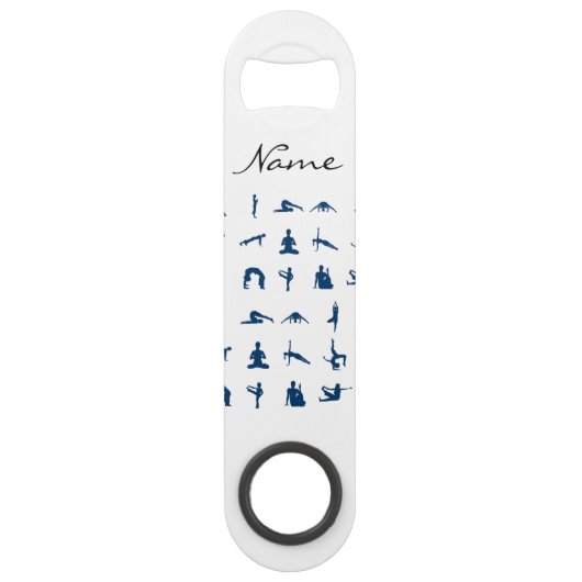 Silhouette Yoga Posen Thunder_Cove Speed Flaschenöffner (Vorderseite)