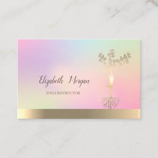 Silhouette Yoga Visitenkarte (Vorderseite)