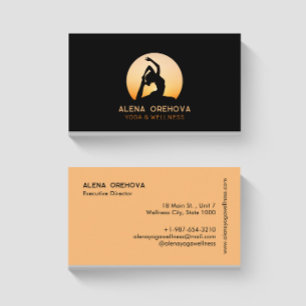 Silhouette Yoga & Wellness Business Card Visitenkarte