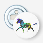 Silhouette Zebra Black und Regenbogen Flaschenöffner (Vorderseite)
