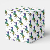 Silhouette Zebra Black und Regenbogen Geschenkschachtel (Rückseite)