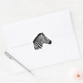 Silhouette Zebra Runder Aufkleber (Umschlag)
