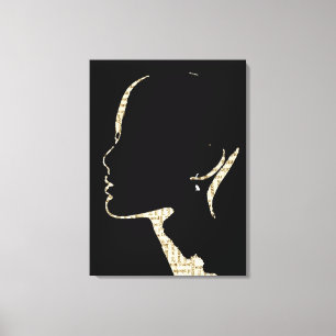 Silhouette Zeitungsdruckerei Kunst Leinwanddruck