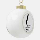 Silhouette zur Bildung von Stiften Zeichne Keramik Kugel-Ornament (Links)