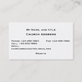 Silhouette zwischen Kirche und religiösem Kreuz Visitenkarte (Rückseite)