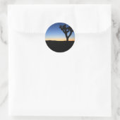 Silhouetted Joshua Tree Runder Aufkleber (Tasche)