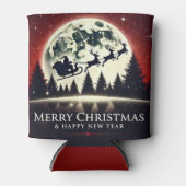 Silhouetted Santa and Rentier Flying Dosenkühler (Vorderseite)