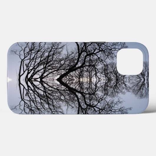 Silhouetted tree pattern and blue sky Case Mate iP (Rückseite (Horizontal))