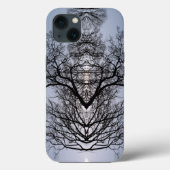 Silhouetted tree pattern and blue sky Case Mate iP (Rückseite)