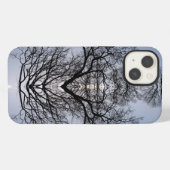 Silhouetted tree pattern and blue sky Case Mate iP iPhone Hülle (Rückseite (Horizontal))
