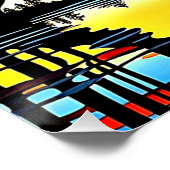 Silhouetted trees at Sunset 2 Poster (Ecke)