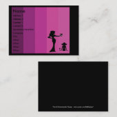 Silhouettefrauen-Geschäftskarten Visitenkarte (Vorne/Hinten)
