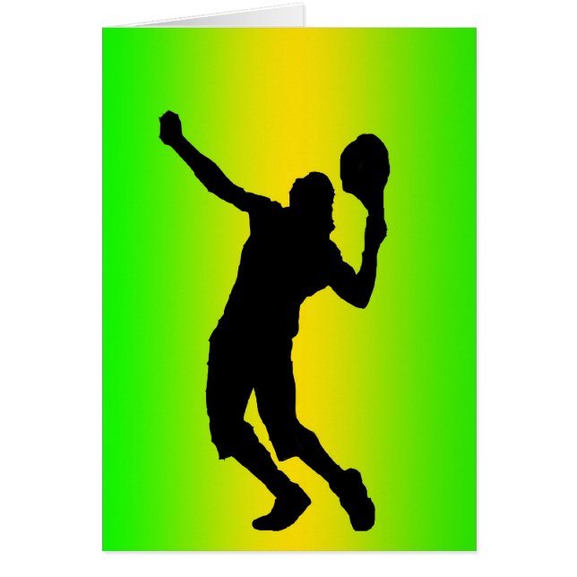 Silhouettegrün Servekarte (Vorne)