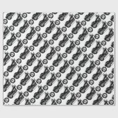 Silhouettemotorrad Geschenkpapier (Flach)