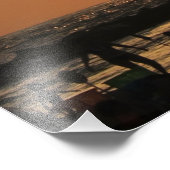 Silhouetten am Strand Fotodruck (Ecke)