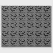 Silhouetten auf grauem Halloween Geschenkpapier (Flach)