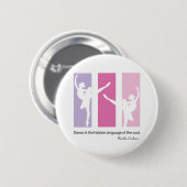 Silhouetten der Ballerina rosa Button (Vorne & Hinten)