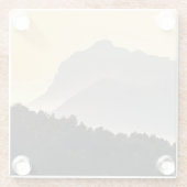 Silhouetten der Berge Glasuntersetzer (Rückseite)