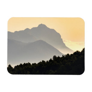 Silhouetten der Berge Magnet