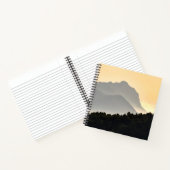 Silhouetten der Berge Notizblock (Innenseite)