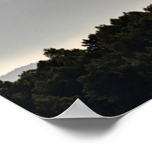 Silhouetten der Berge Poster (Ecke)