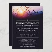 Silhouetten der Blüte bei Sonnenuntergang Einladung (Vorne/Hinten)