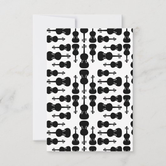 Silhouetten der Geige Dankeskarte (Vorderseite)