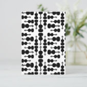 Silhouetten der Geige Dankeskarte (Stehend Vorderseite)