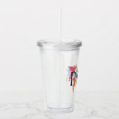 Silhouetten der Gerechtigkeitsliga Acryltrinkbecher (Rechts)