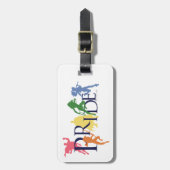 Silhouetten der Gerechtigkeitsliga Gepäckanhänger (Vorderseite vertikal)